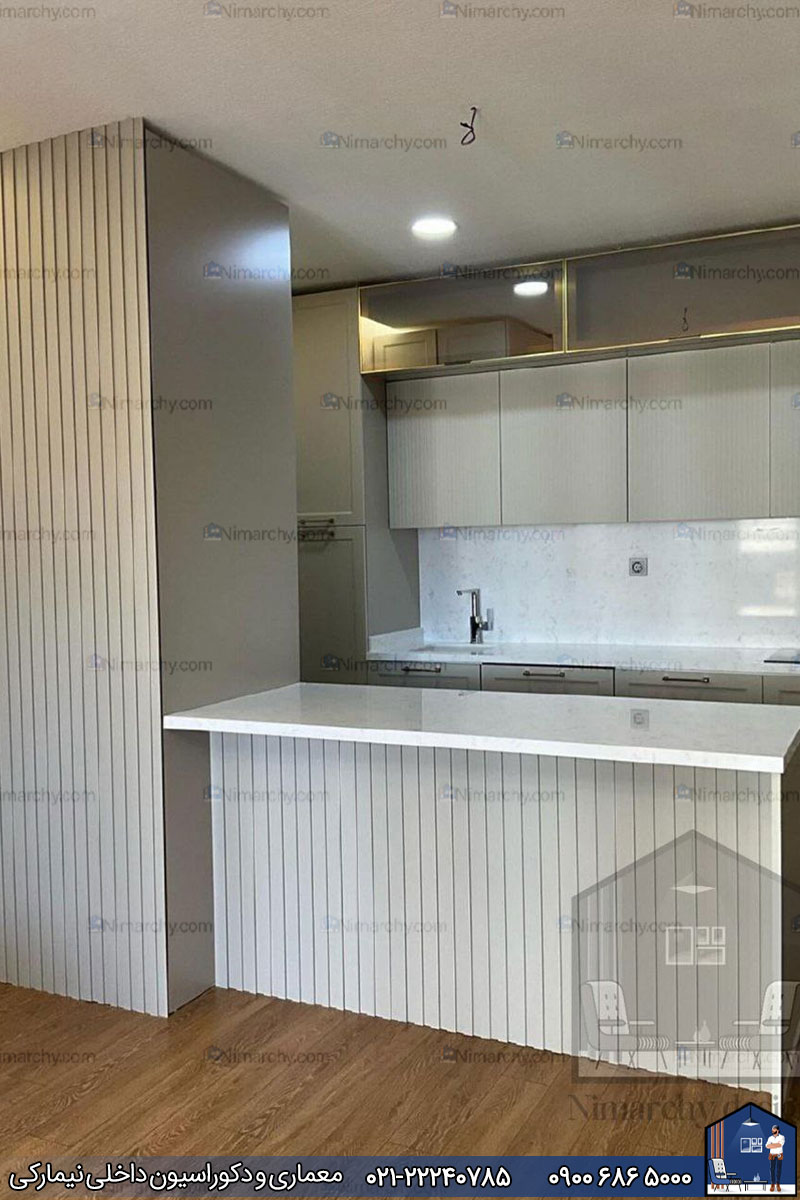 Nimarchy.com - کابینت آشپزخانه مدرن پلی اورتان پروژه اصفهان