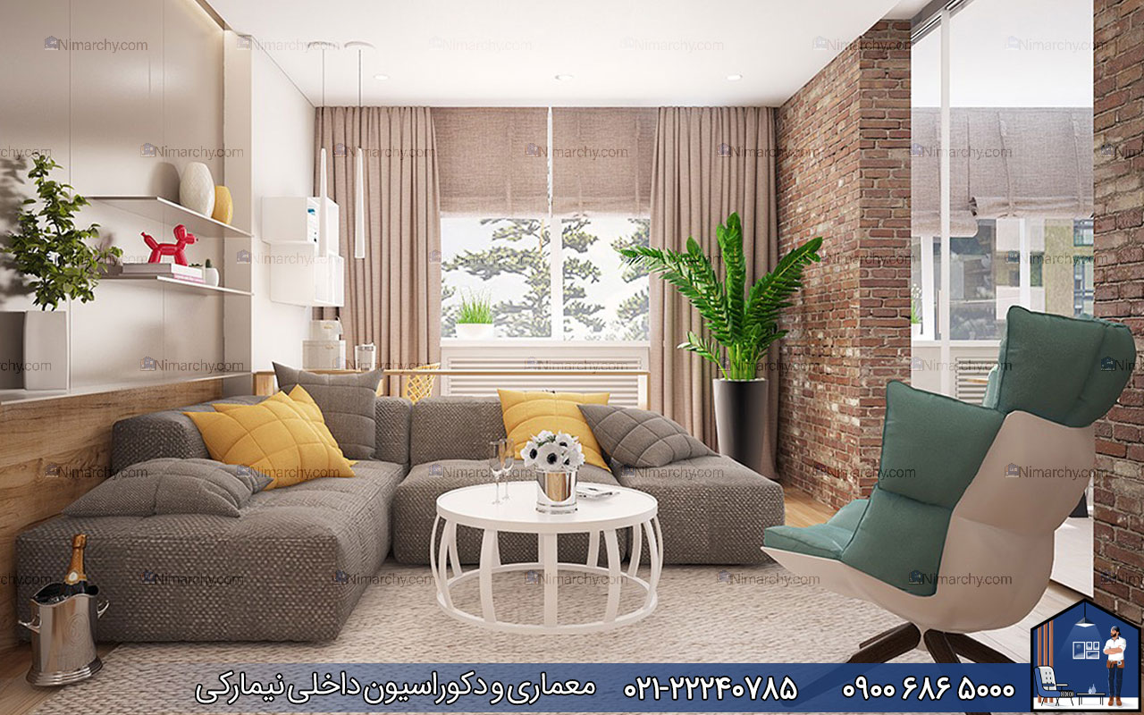 nimarchy.com - دکوراسیون داخلی با آجرسنتی