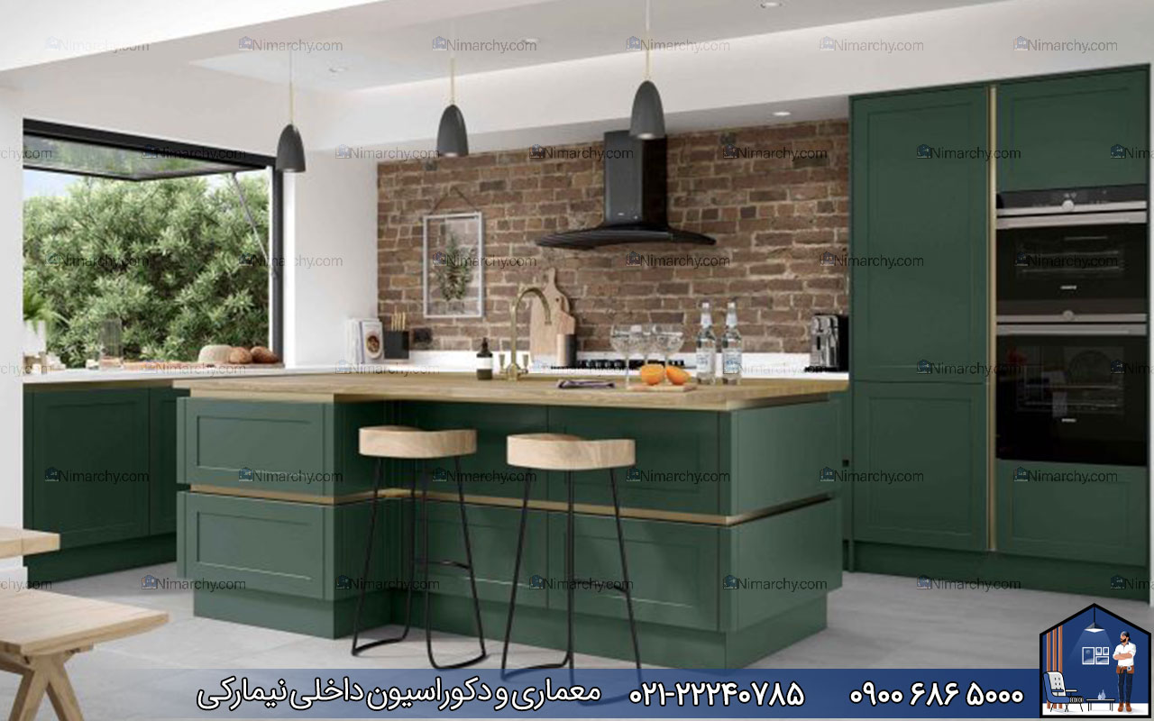 nimarchy.com - کابینت نئوکلاسیک سبز
