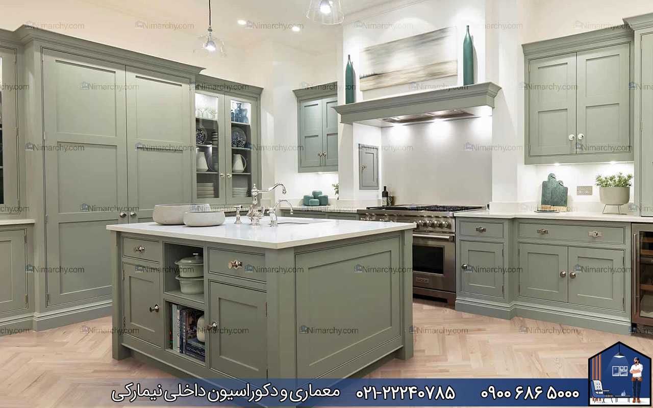 nimarchy.com - کابینت نئوکلاسیک سبز