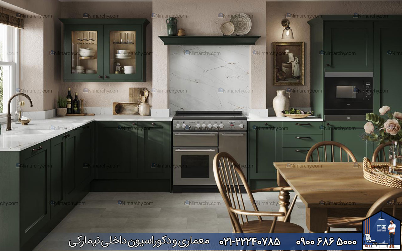 nimarchy.com - کابینت نئوکلاسیک سبز