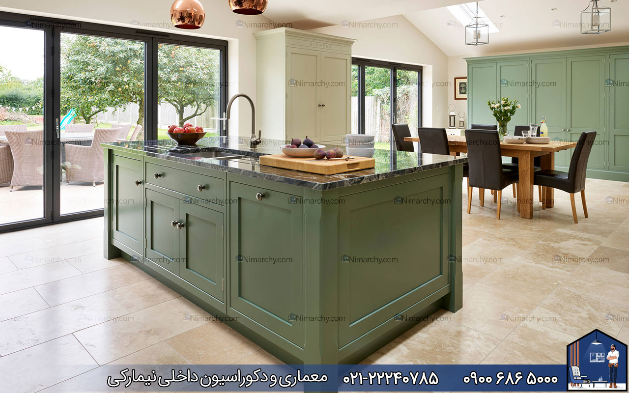 nimarchy.com - کابینت نئوکلاسیک سبز