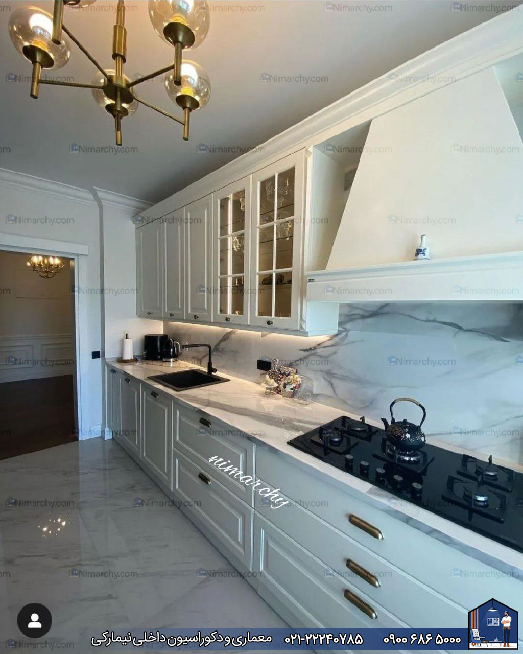 Nimarchy.com - دکوراسیون آشپزخانه پروژه قائم شهر نیمارکی
