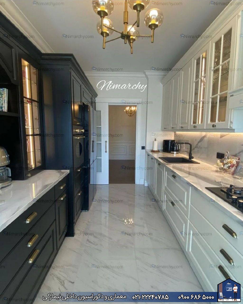 Nimarchy.com - دکوراسیون آشپزخانه پروژه قائم شهر نیمارکی