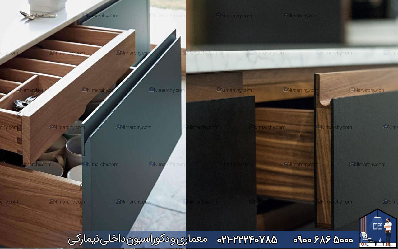 nimarchy.com - کابینت مدرن دستگیره مخفی