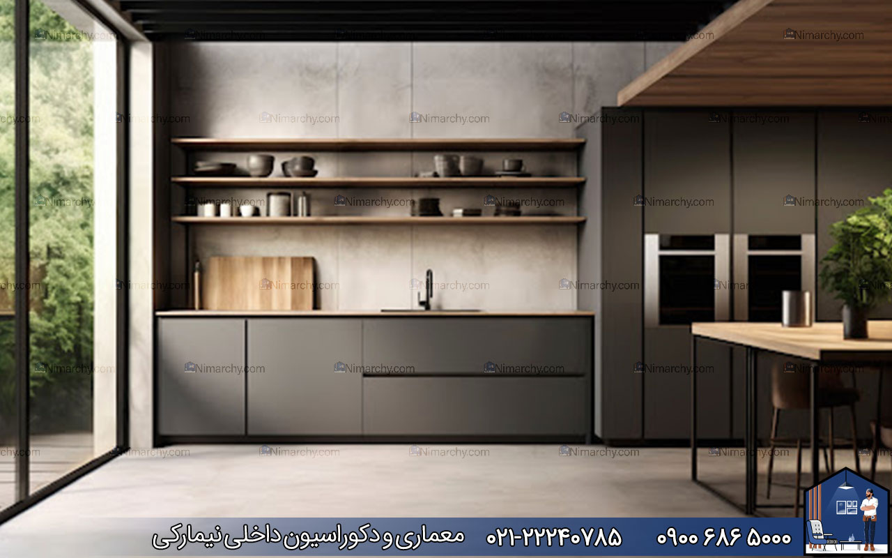 nimarchy.com - کابینت مدرن دستگیره مخفی