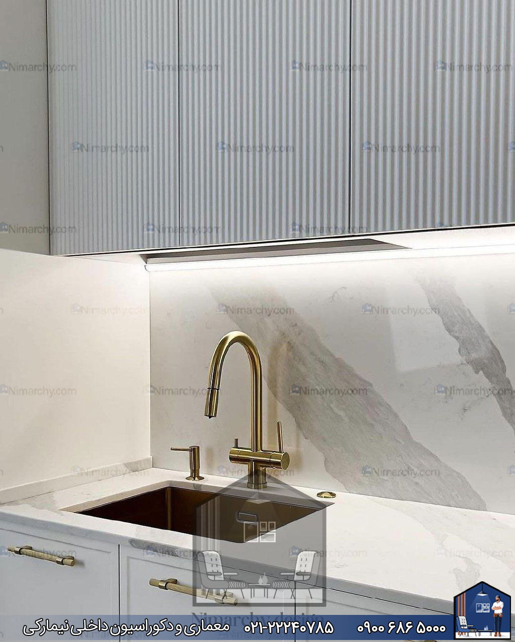 Nimarchy.com - کابینت آشپزخانه مدرن پروژه گرگان