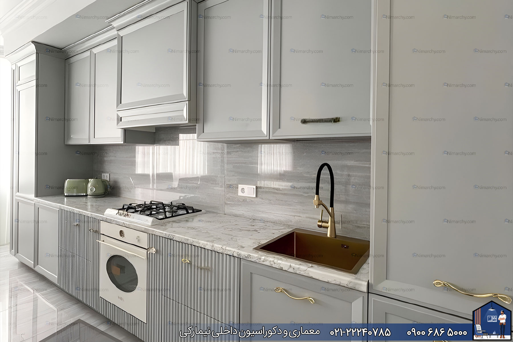 Nimarchy.com - کابینت آشپزخانه نئوکلاسیک پروژه اراک