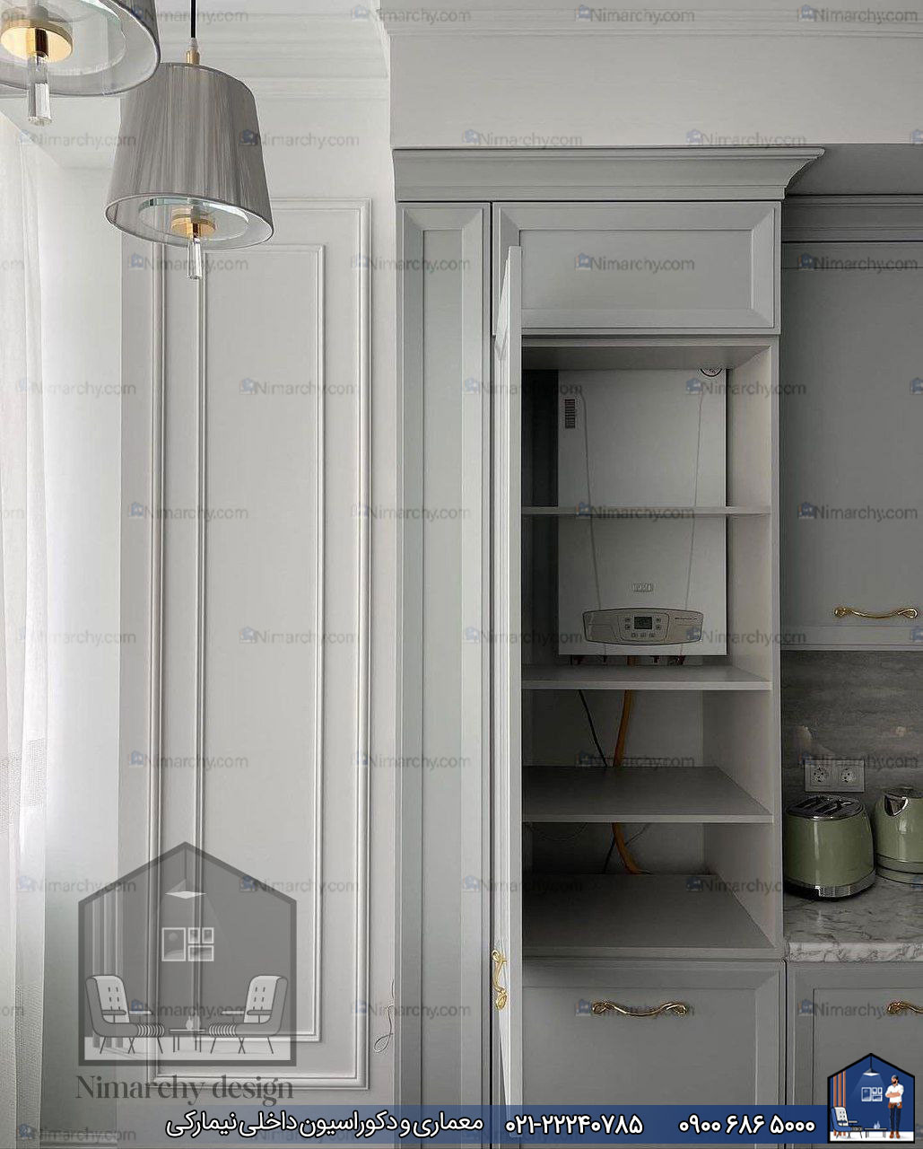 Nimarchy.com - کابینت آشپزخانه نئوکلاسیک پروژه اراک