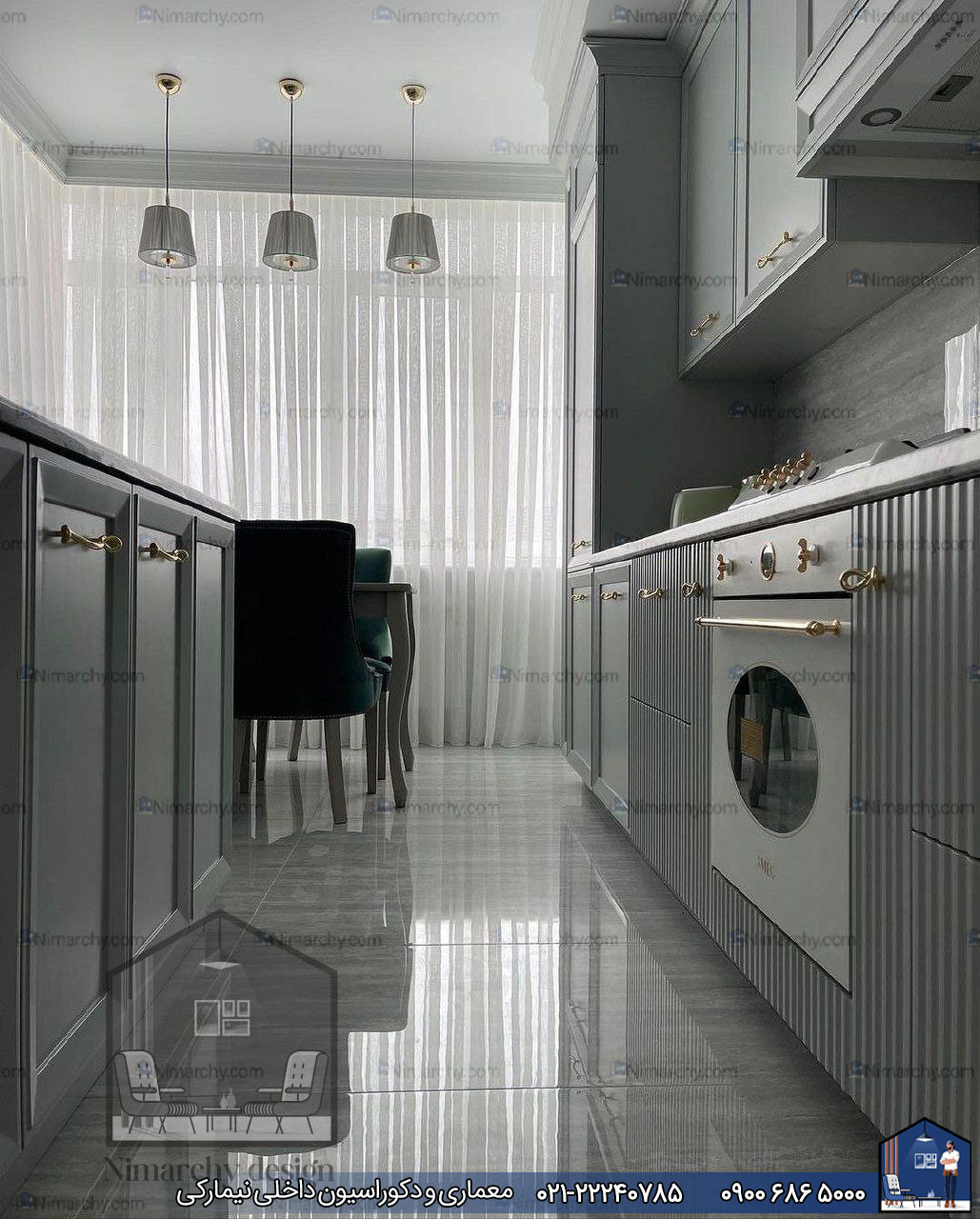 Nimarchy.com - کابینت آشپزخانه نئوکلاسیک پروژه اراک
