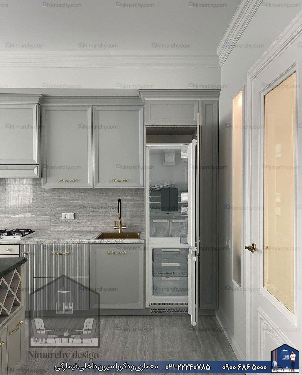 Nimarchy.com - کابینت آشپزخانه نئوکلاسیک پروژه اراک