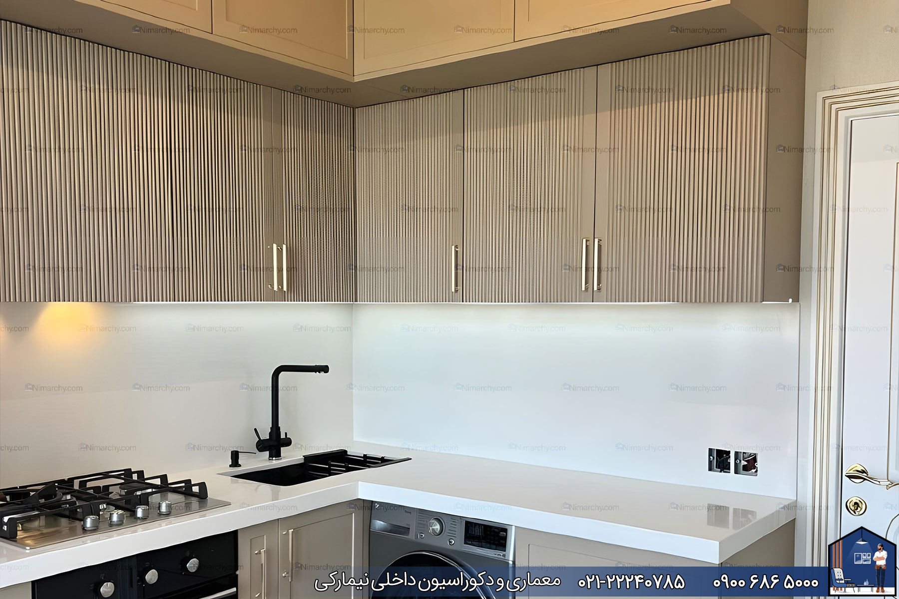 Nimarchy.com - کابینت آشپزخانه نئوکلاسیک پروژه نور
