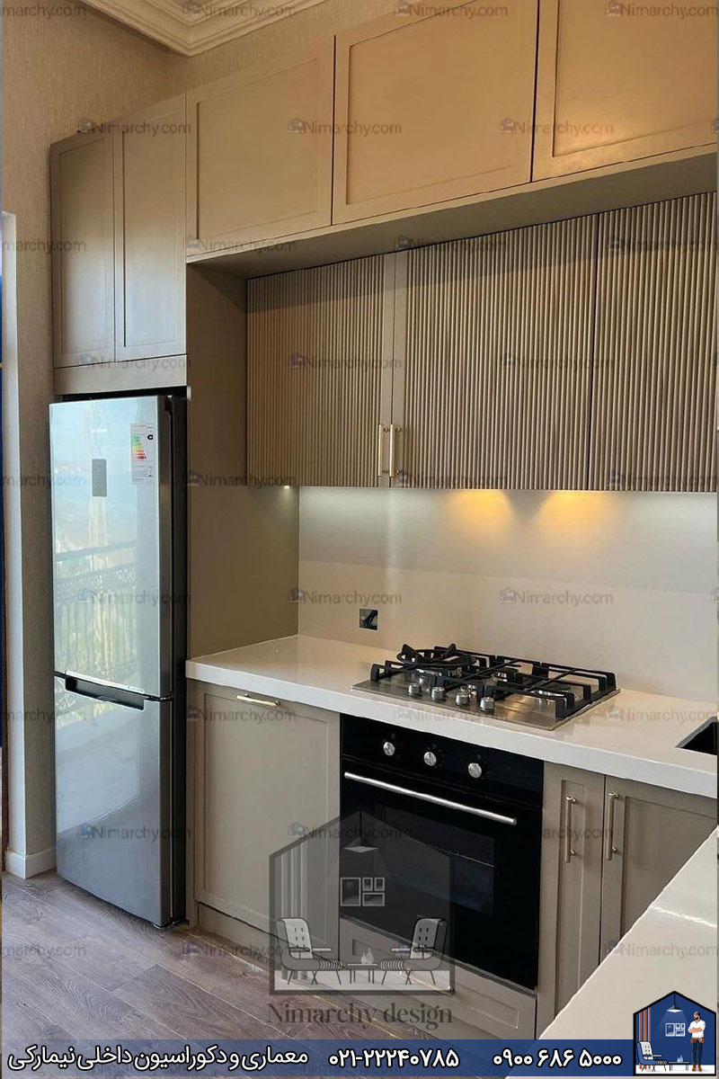 Nimarchy.com - کابینت آشپزخانه نئوکلاسیک پروژه نور