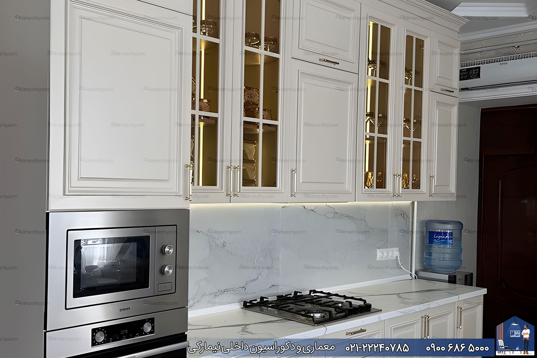Nimarchy.com - کابینت آشپزخانه نئوکلاسیک (پلی اورتان) پروژه سیرجان