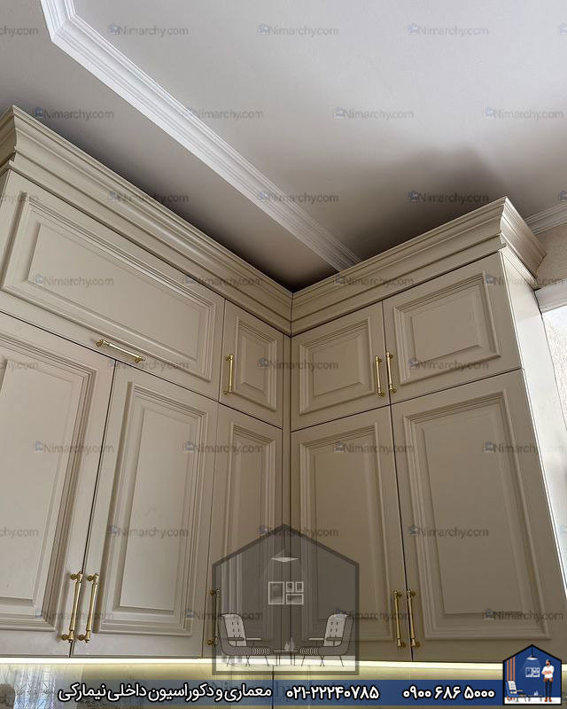 Nimarchy.com - کابینت آشپزخانه نئوکلاسیک (پلی اورتان) پروژه سیرجان