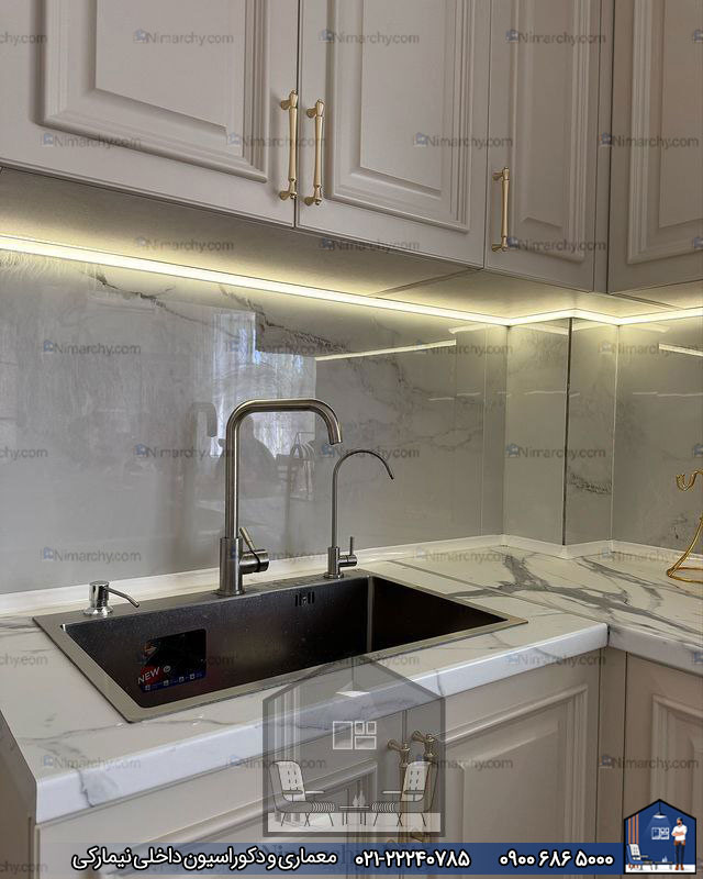 Nimarchy.com - کابینت آشپزخانه نئوکلاسیک (پلی اورتان) پروژه سیرجان