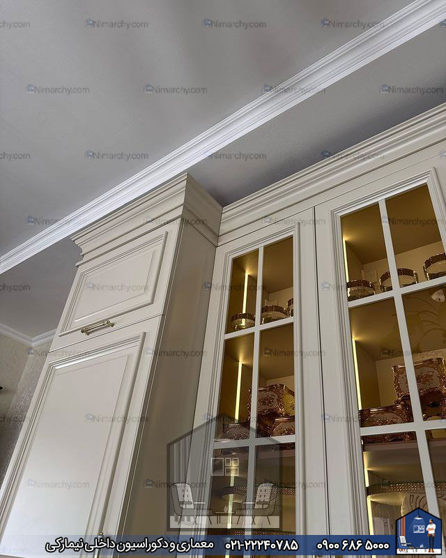Nimarchy.com - کابینت آشپزخانه نئوکلاسیک (پلی اورتان) پروژه سیرجان