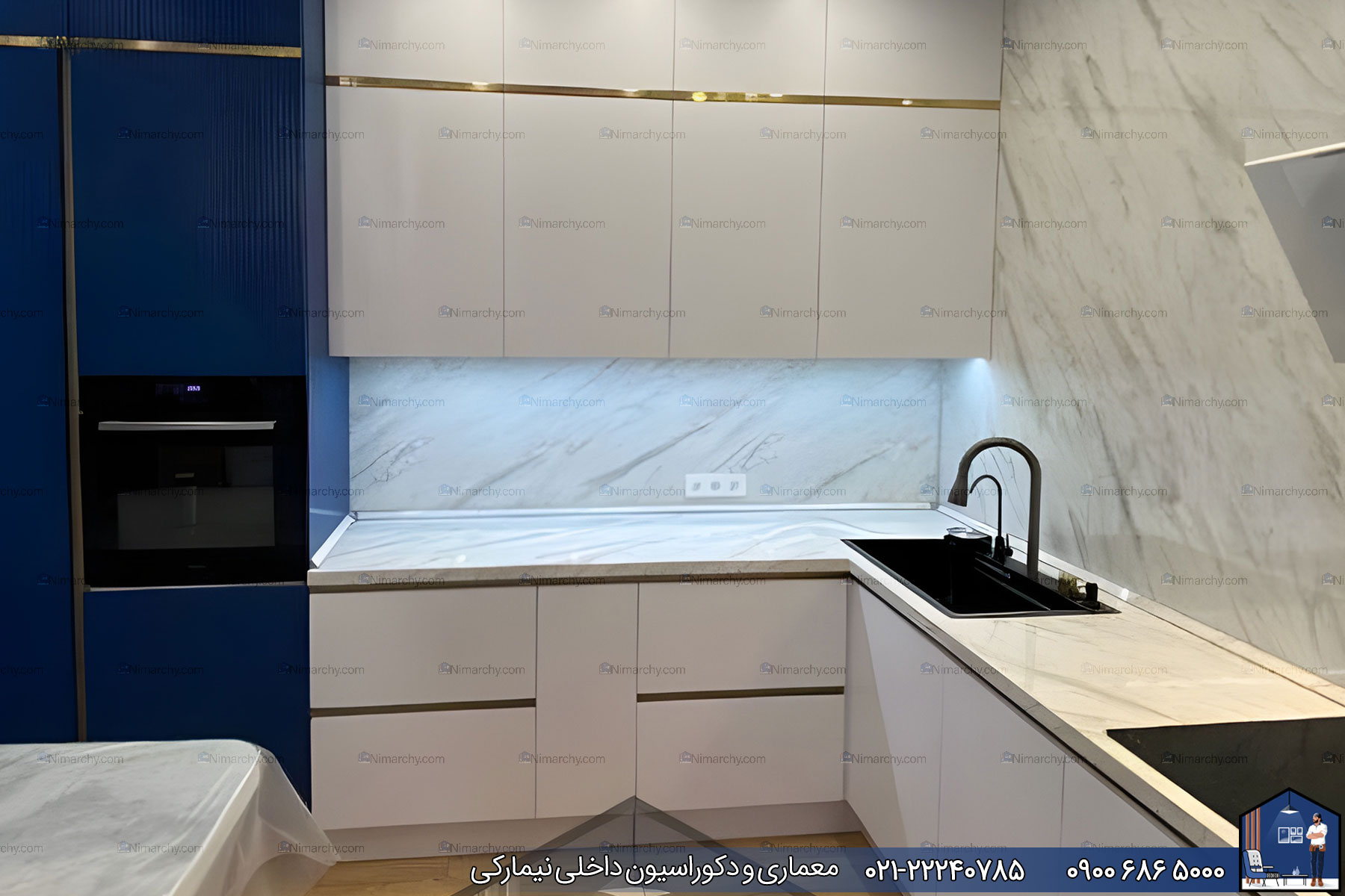 Nimarchy.com - کابینت آشپزخانه پلی اورتان سبک مدرن