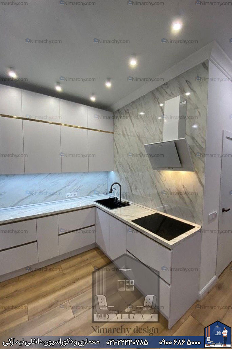 Nimarchy.com - کابینت آشپزخانه پلی اورتان سبک مدرن