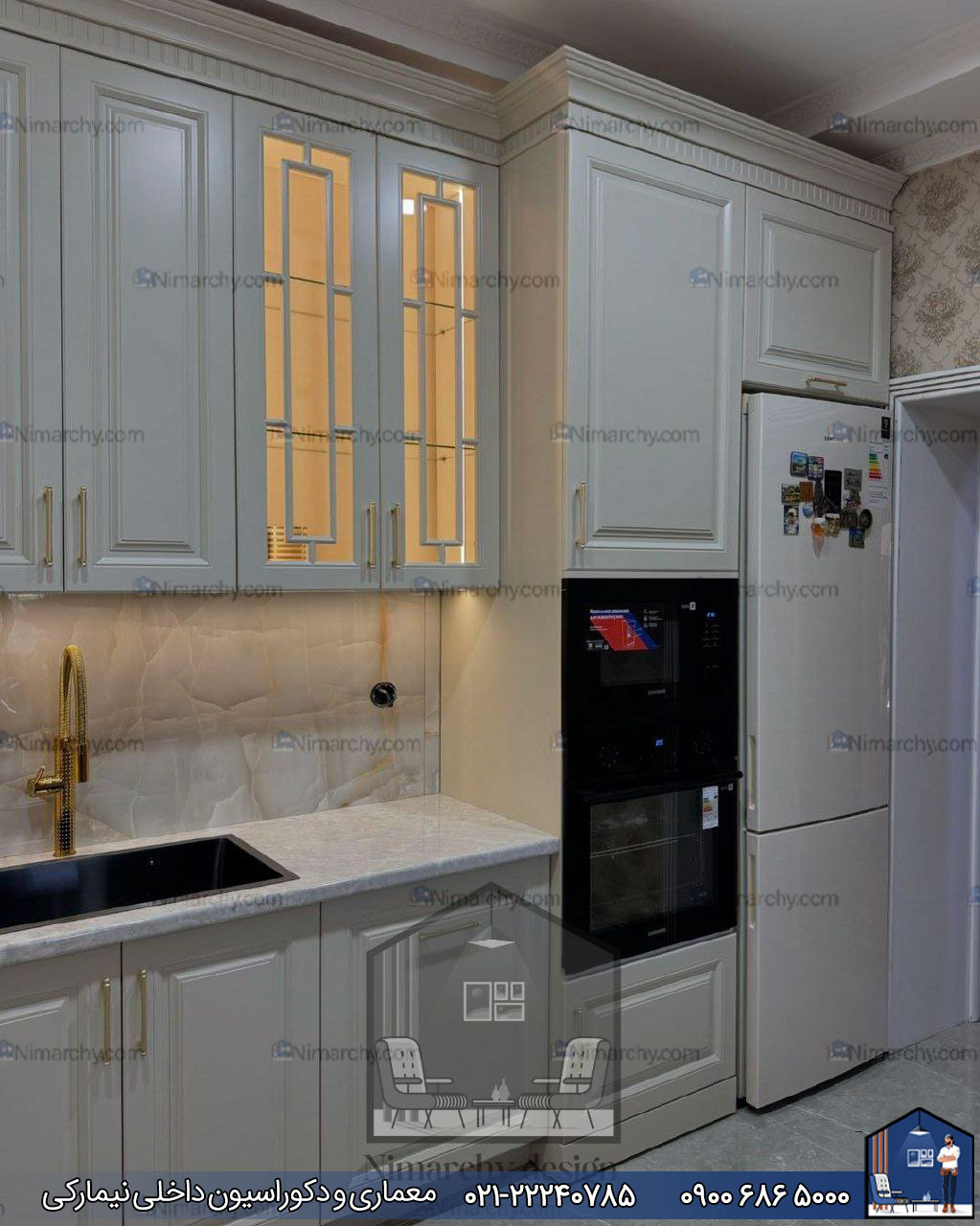 Nimarchy.com - کابینت آشپزخانه کلاسیک پروژه اصفهان