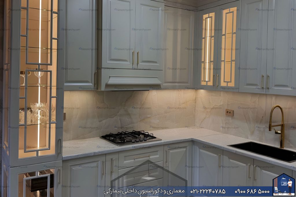 Nimarchy.com - کابینت آشپزخانه کلاسیک پروژه اصفهان