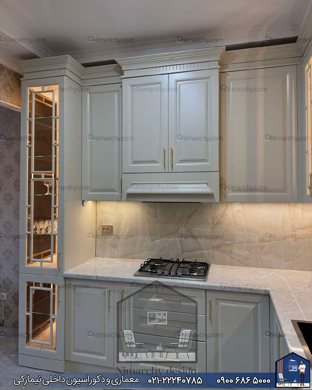 Nimarchy.com - کابینت آشپزخانه کلاسیک پروژه اصفهان