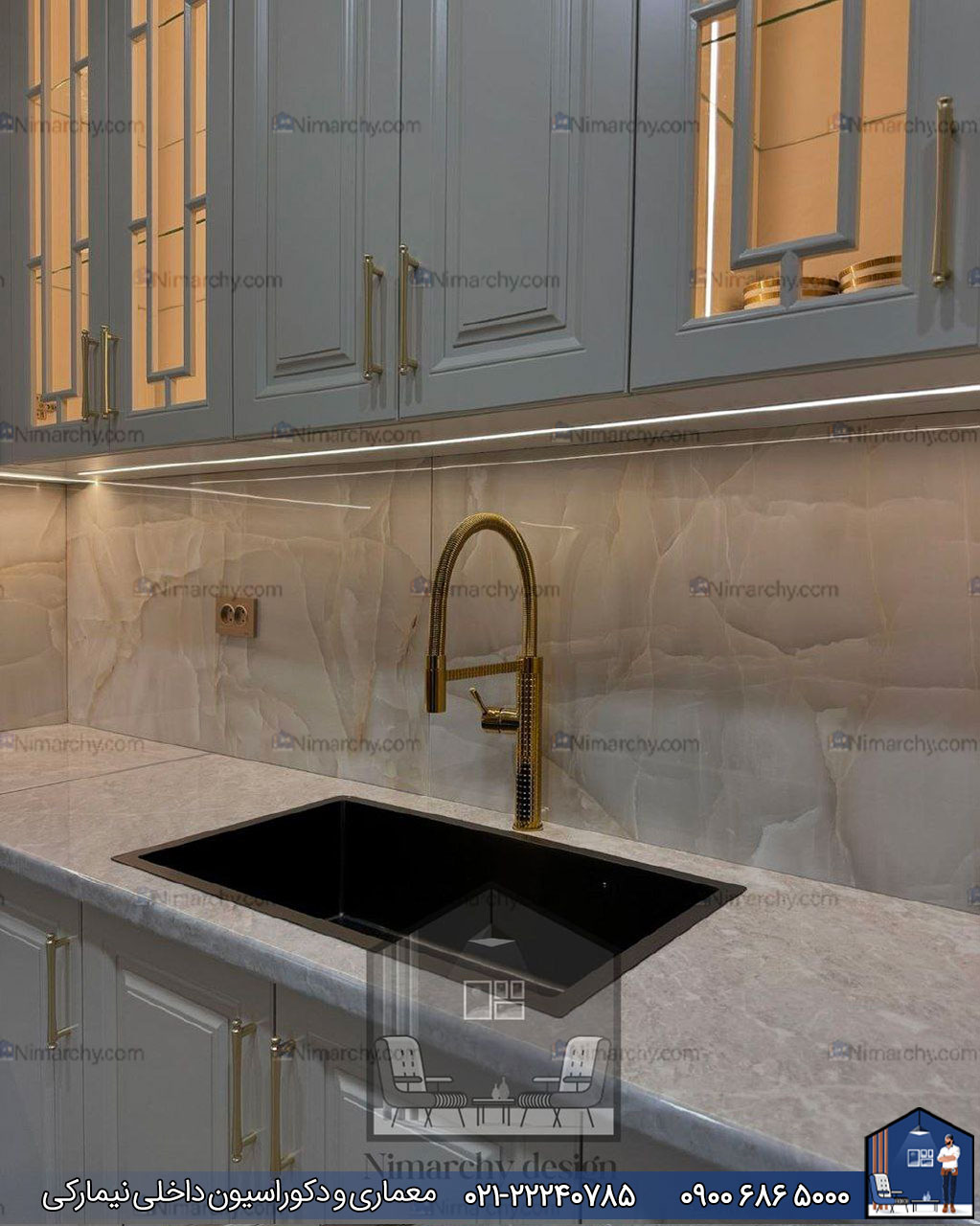 Nimarchy.com - کابینت آشپزخانه کلاسیک پروژه اصفهان