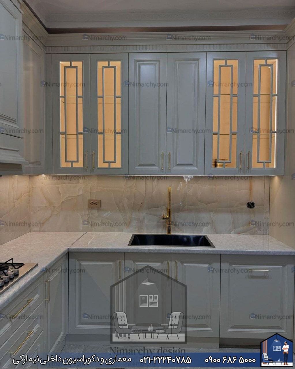 Nimarchy.com - کابینت آشپزخانه کلاسیک پروژه اصفهان