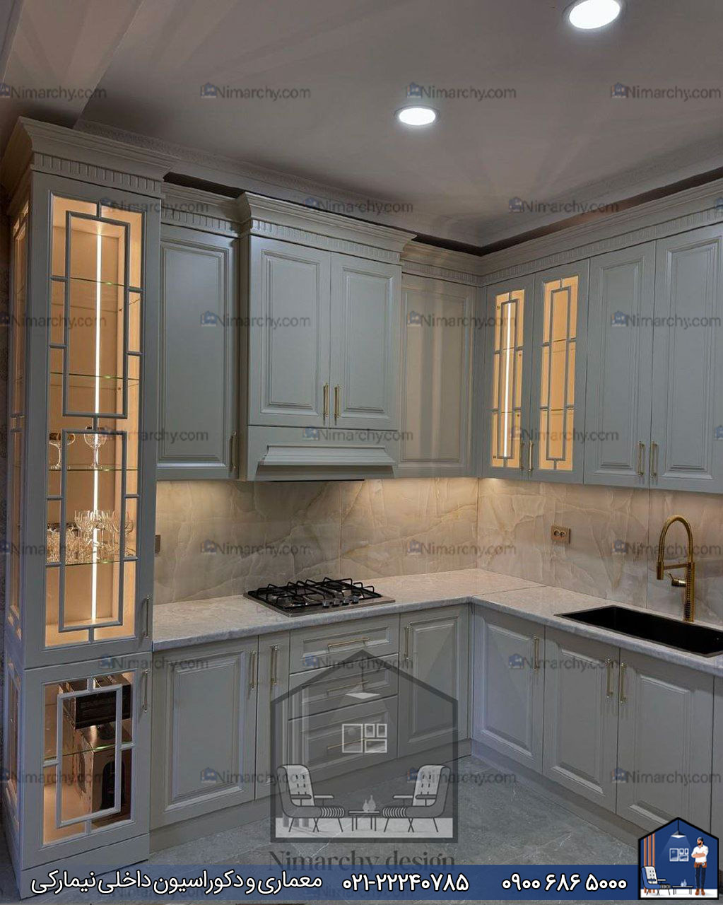 Nimarchy.com - کابینت آشپزخانه کلاسیک پروژه اصفهان