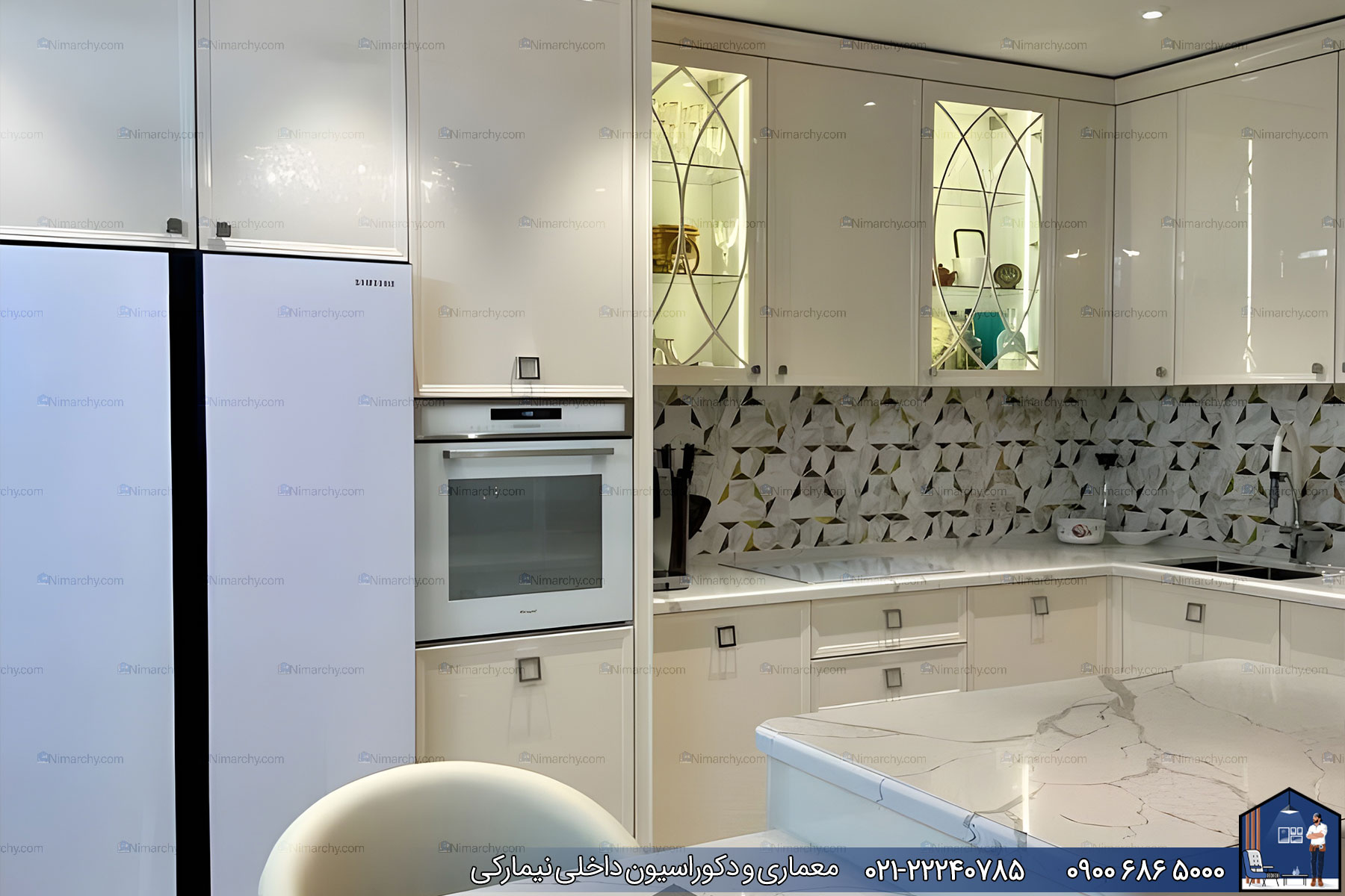 Nimarchy.com - کابینت پلی اورتان براق پروژه تبریز