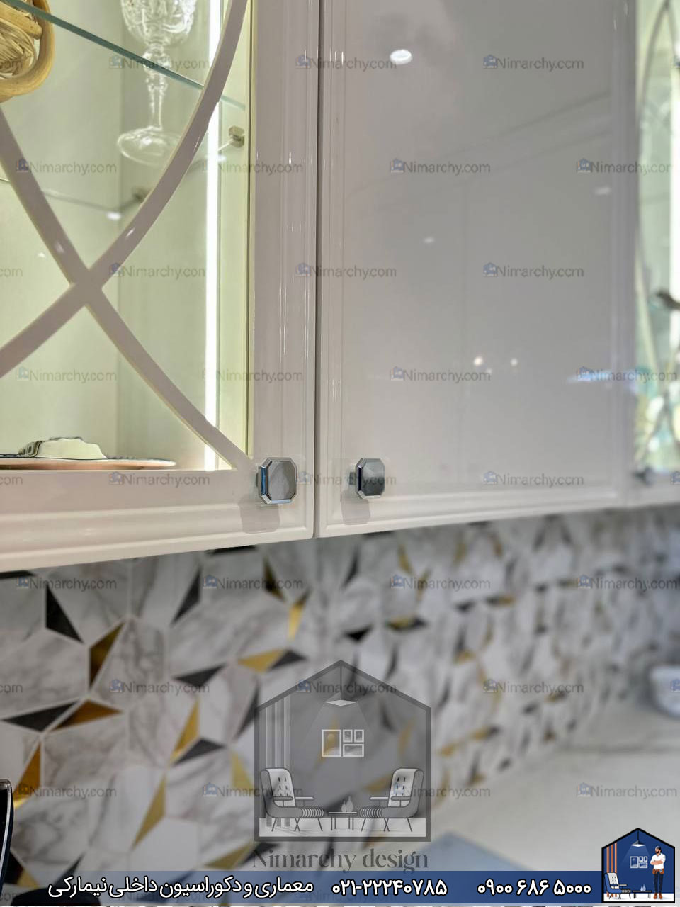 Nimarchy.com - کابینت پلی اورتان براق پروژه تبریز