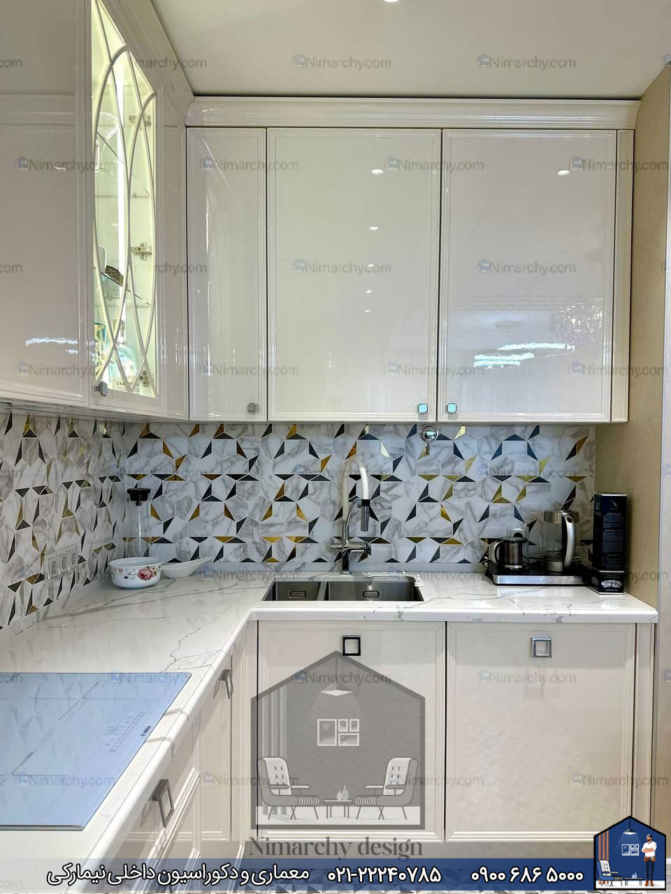 Nimarchy.com - کابینت پلی اورتان براق پروژه تبریز