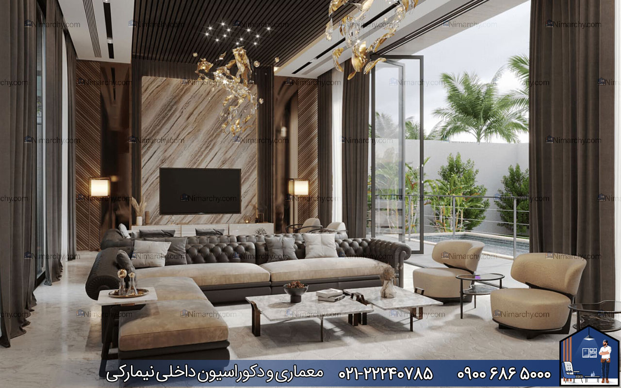 nimarchy.com - دکوراسیون داخلی پذیرایی مدرن