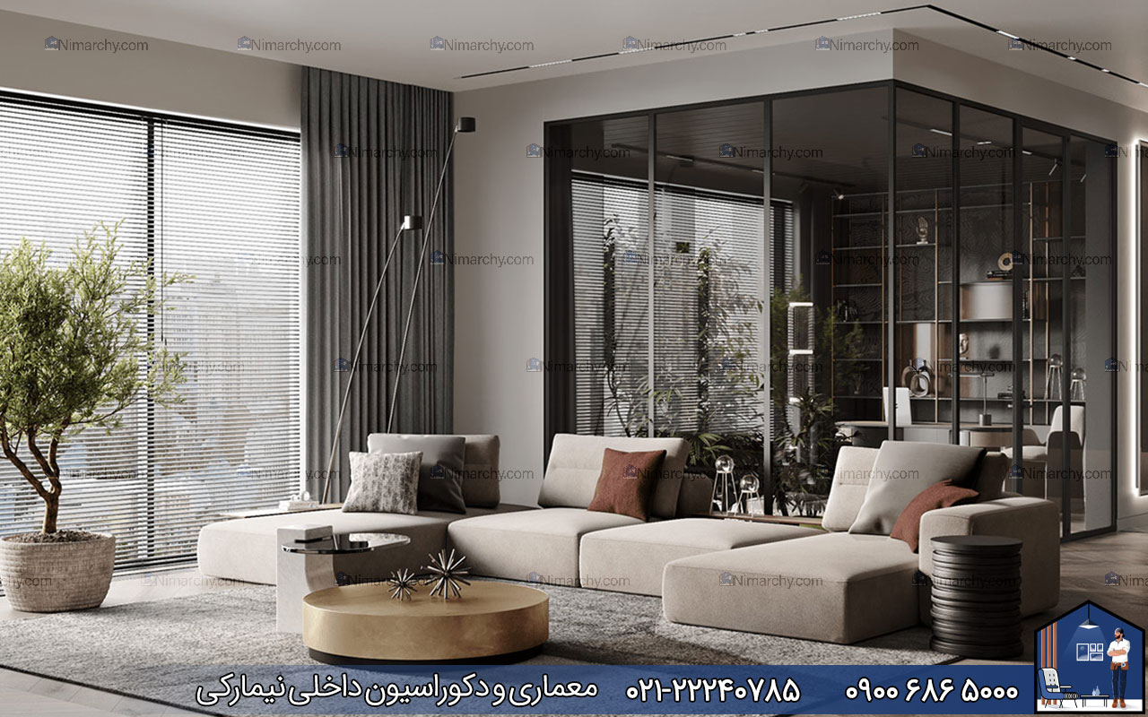 nimarchy.com - دکوراسیون داخلی پذیرایی مدرن
