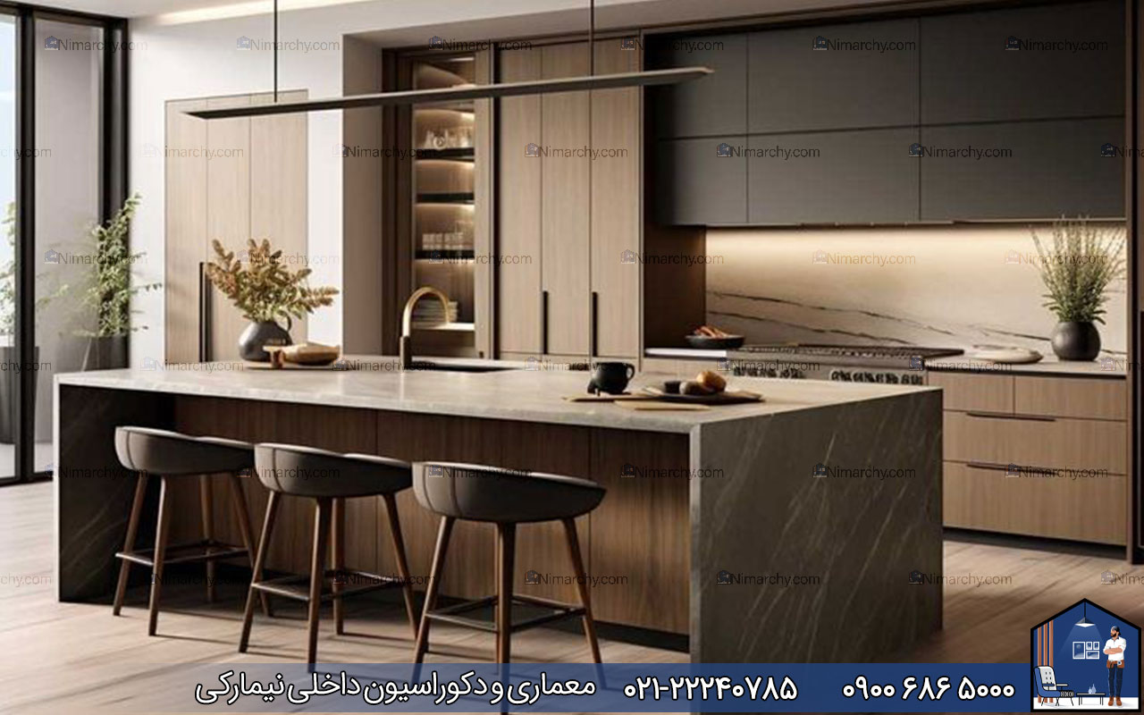nimarchy.com - کابینت مدرن با جزیره