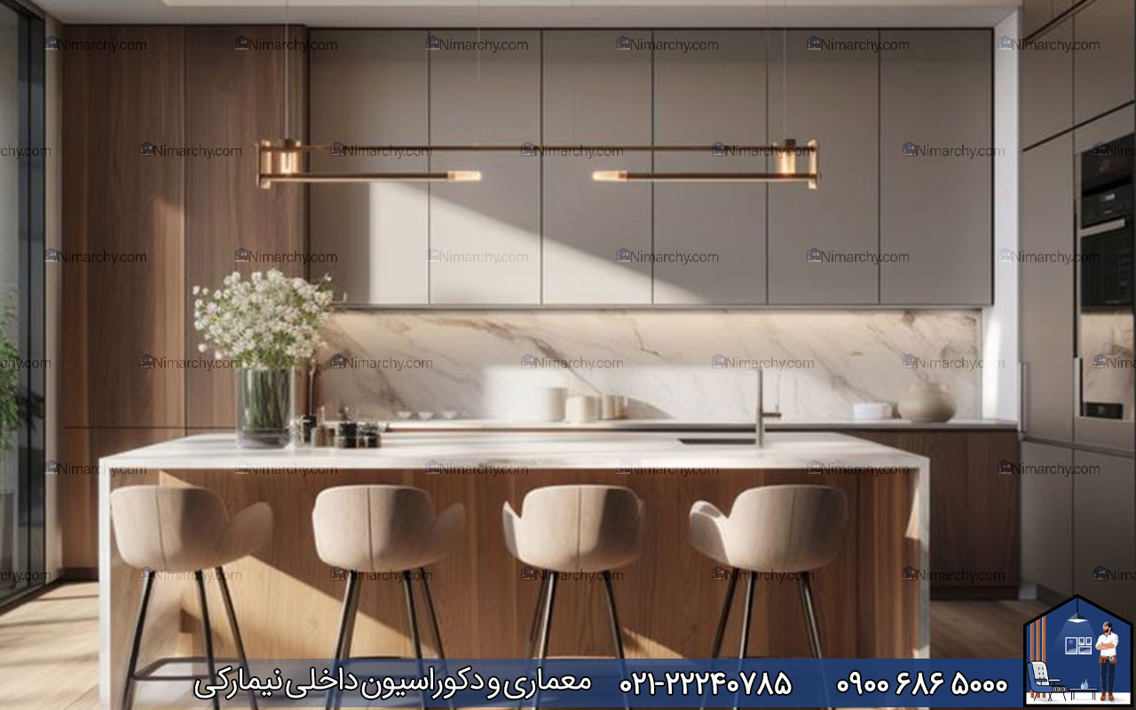 nimarchy.com - کابینت مدرن با جزیره