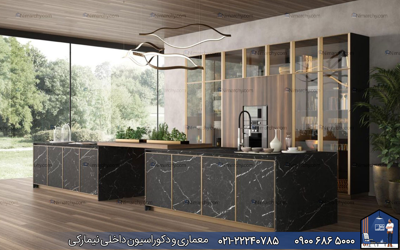 nimarchy.com - کابینت مدرن با جزیره