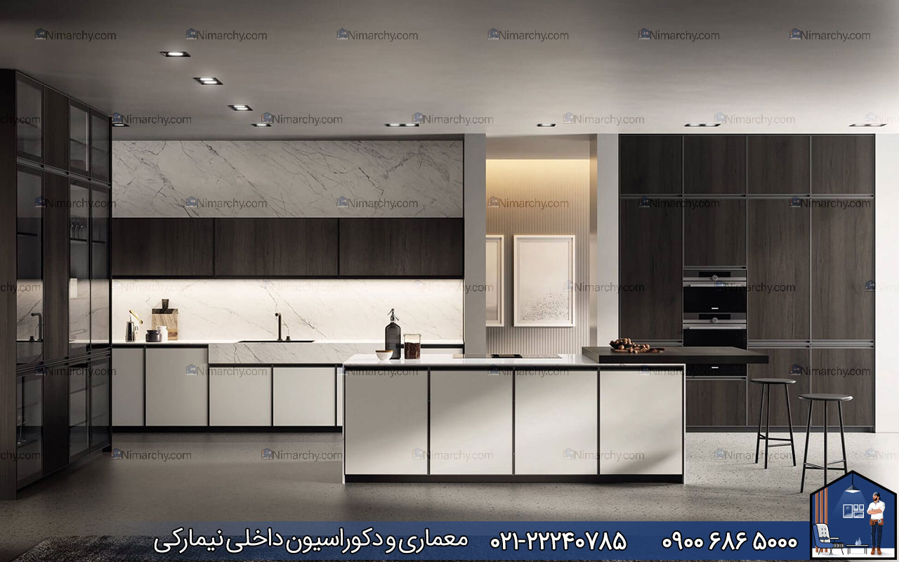 nimarchy.com - کابینت مدرن با جزیره