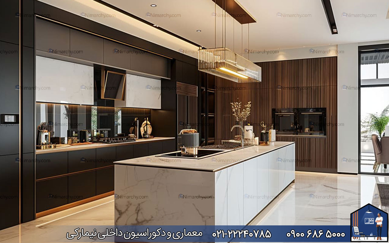 nimarchy.com - کابینت مدرن با جزیره