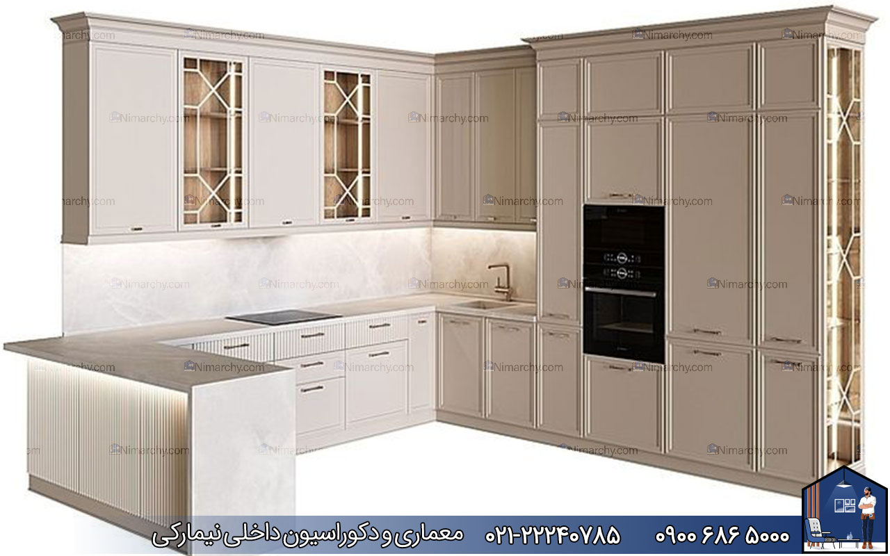 nimarchy.com - کابینت نئوکلاسیک کرم