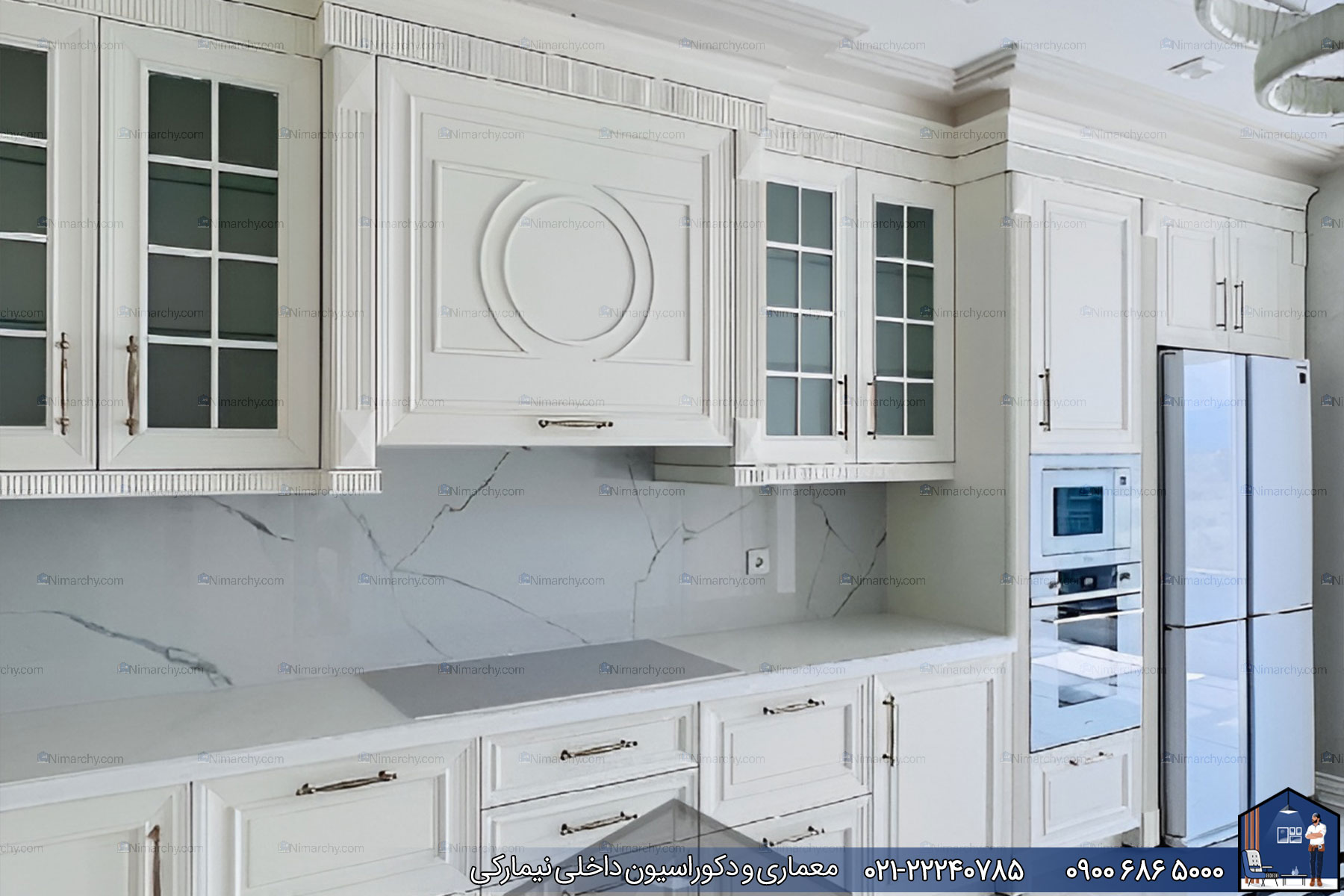 Nimarchy.com - کابینت آشپزخانه نئوکلاسیک رامسر پروژه نیمارکی