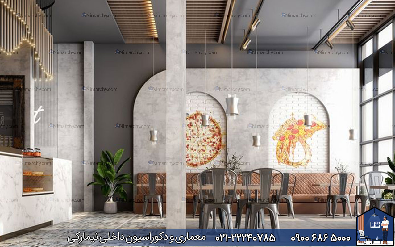 nimarchy.com - قیمت دکوراسیون داخلی فست فود