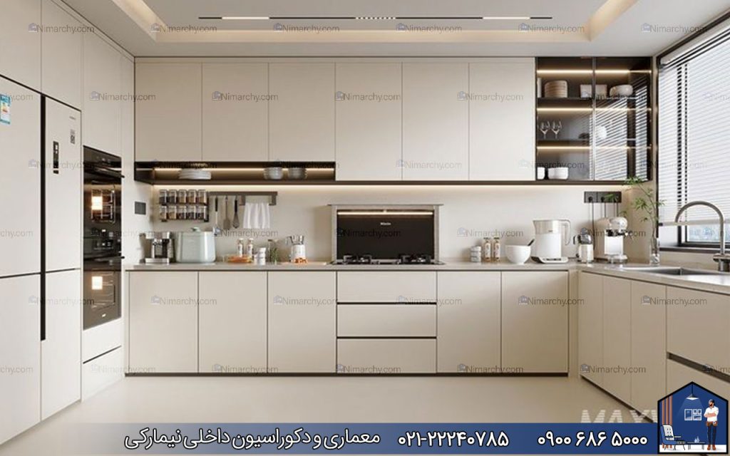 nimarchy.com - کابینت مدرن برای آشپزخانه پنجره دار