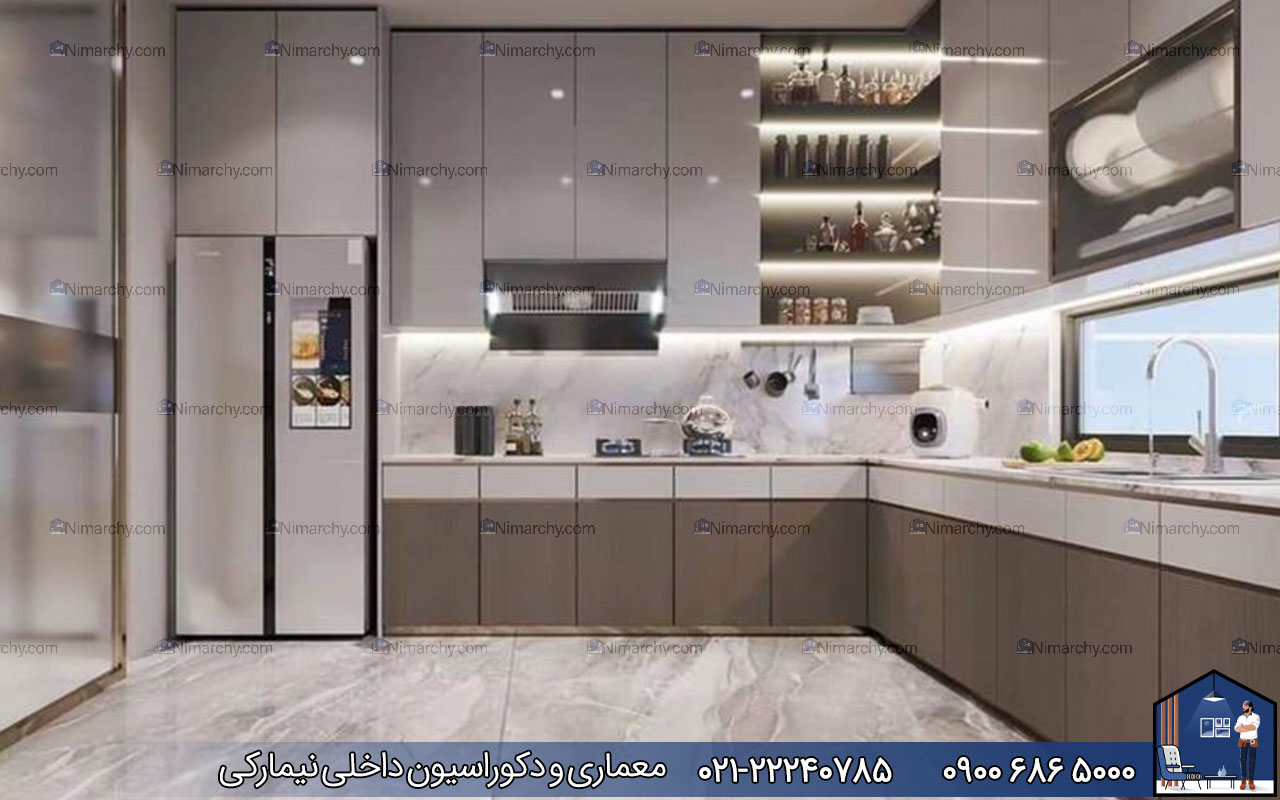 nimarchy.com - کابینت مدرن برای آشپزخانه پنجره دار