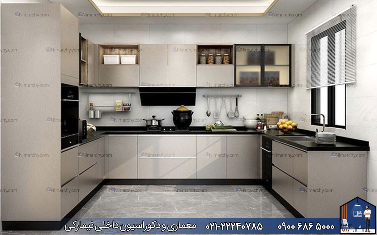 nimarchy.com - کابینت مدرن برای آشپزخانه پنجره دار