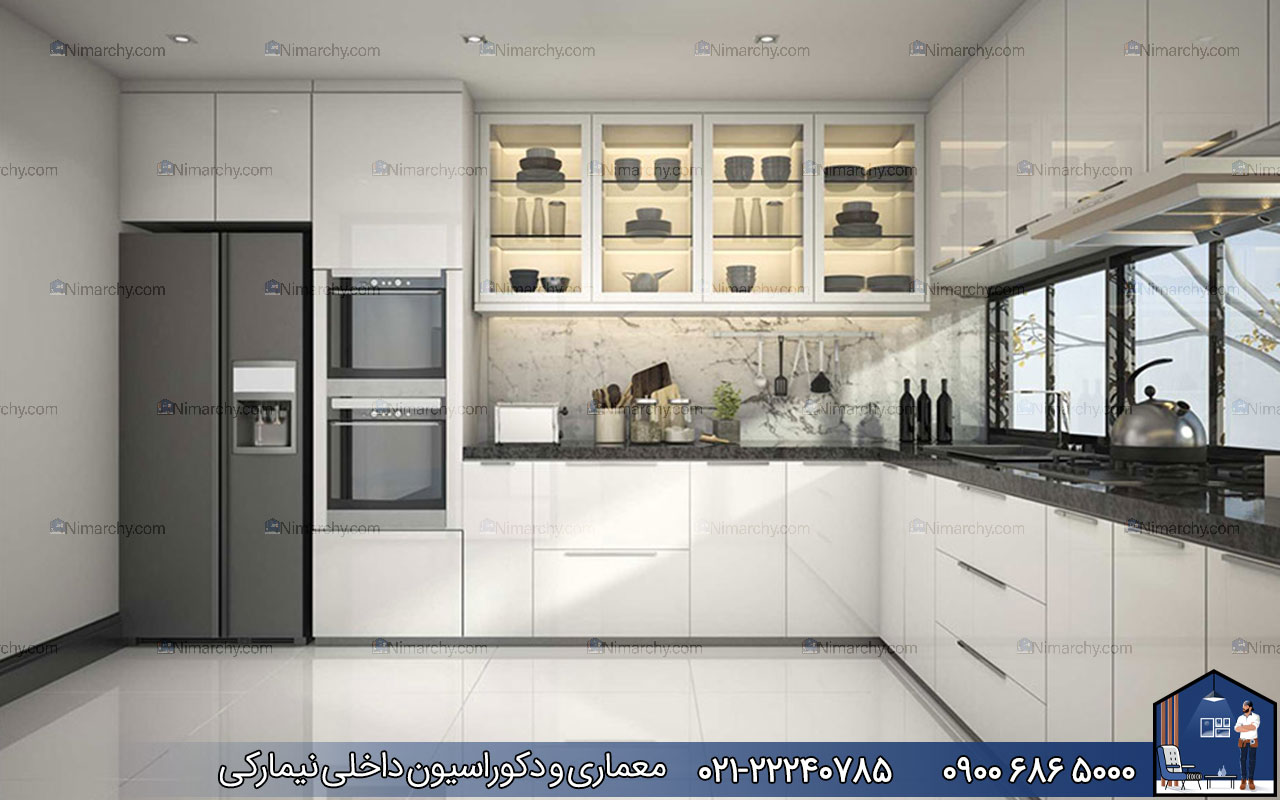 nimarchy.com - کابینت مدرن برای آشپزخانه پنجره دار