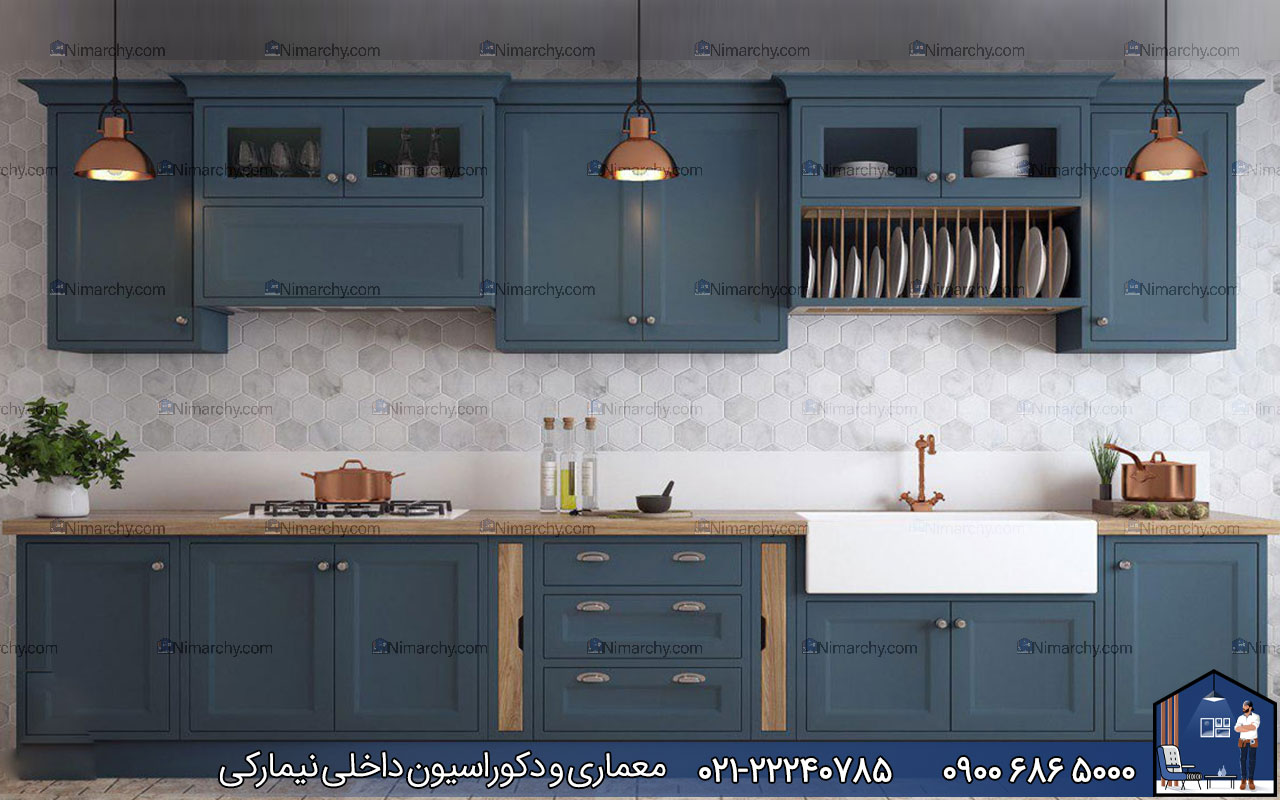 nimarchy.com - کابینت نئوکلاسیک با صفحه چوب