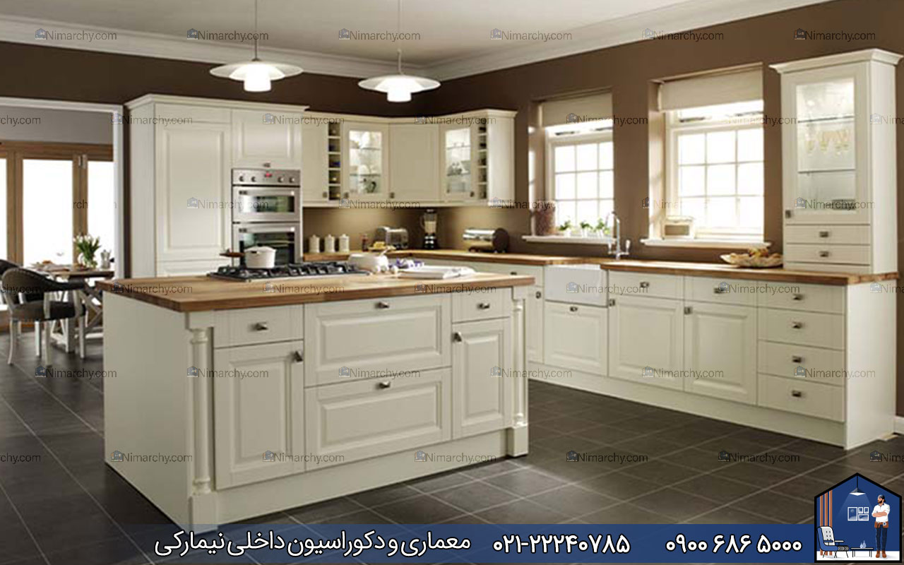 nimarchy.com - کابینت نئوکلاسیک با صفحه چوب