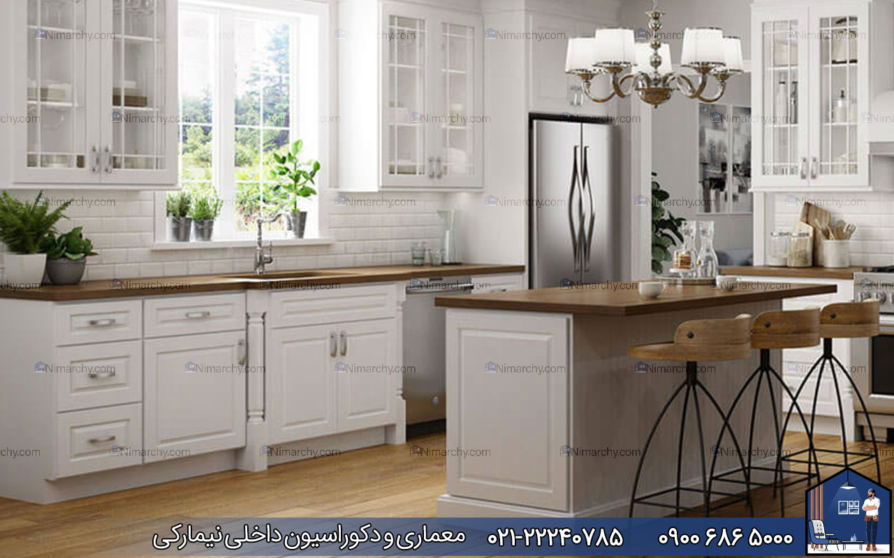 nimarchy.com - کابینت نئوکلاسیک با صفحه چوب