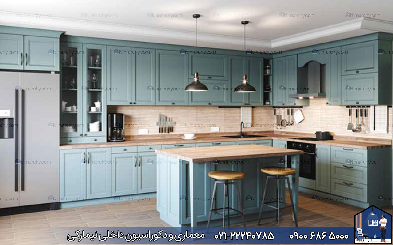 nimarchy.com - کابینت نئوکلاسیک با صفحه چوب